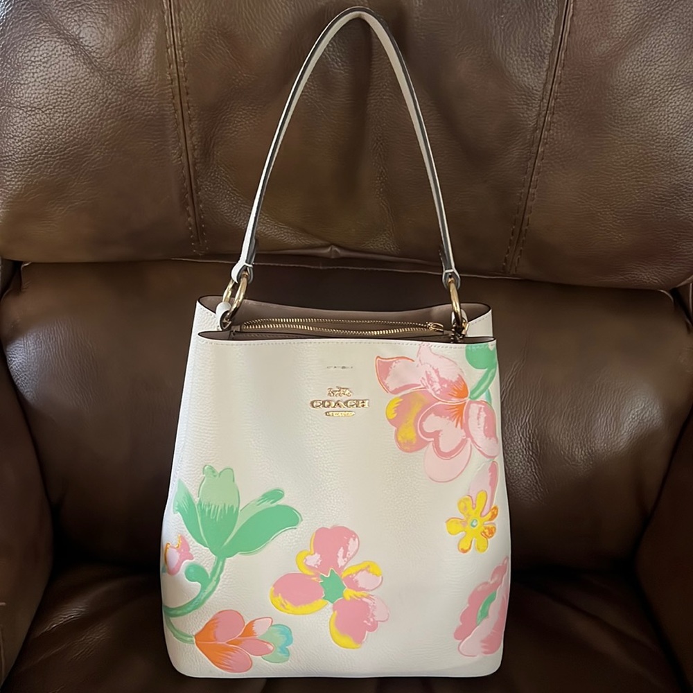 Beautiful floral coach bag.